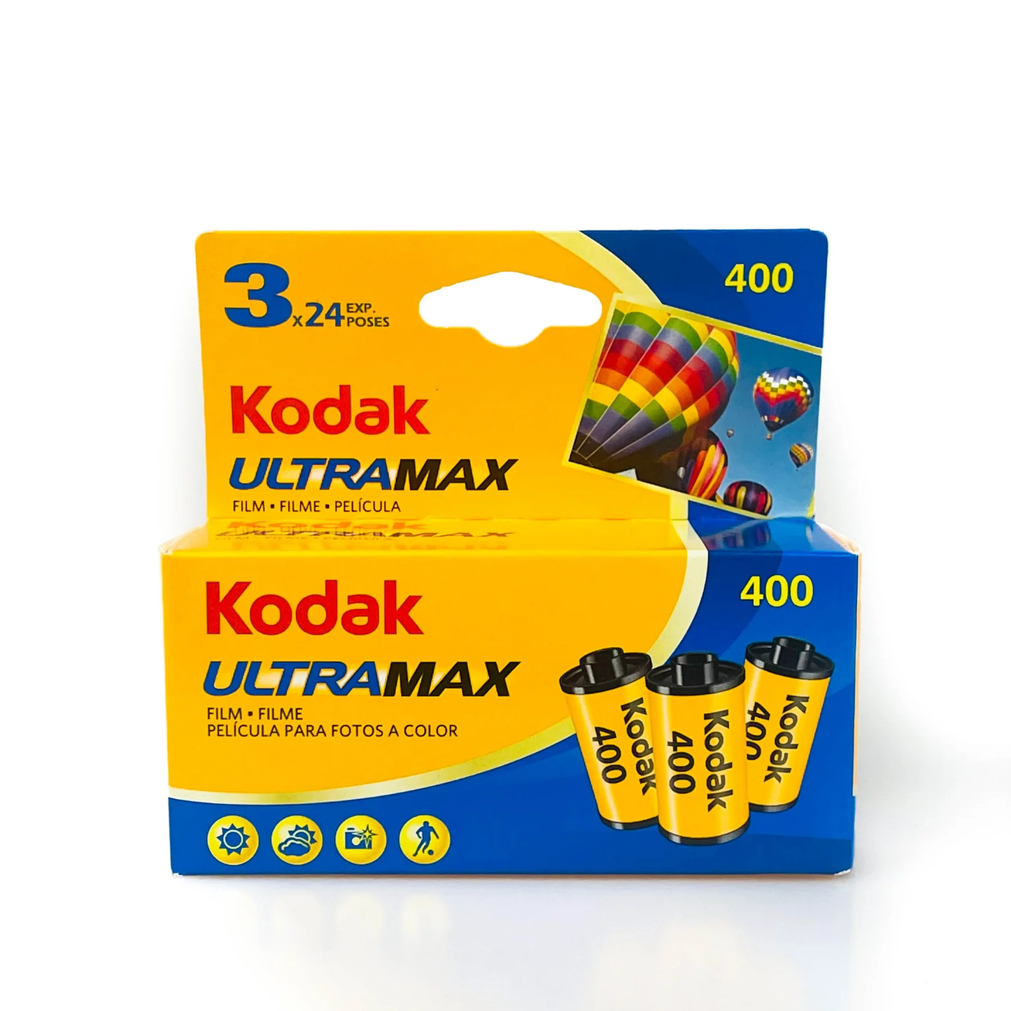 kodak ultramax 400 35mm film 24 exposures color negative 3 pack
